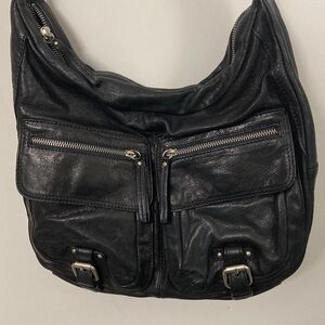 Banana Republic Black Genuine Leather Crossbody bag